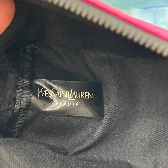 Yves Saint Laurent Beauty Fuchsia Patent Cosmetic Bag With Top Zip Closure - Picture 7 of 11